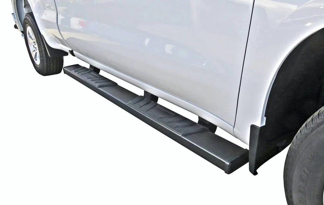 500-23700 – STEELCRAFT Running Board, 6 Inch Width Unlighted Textured Powder Coated Black Steel With Mounting Hardwar...